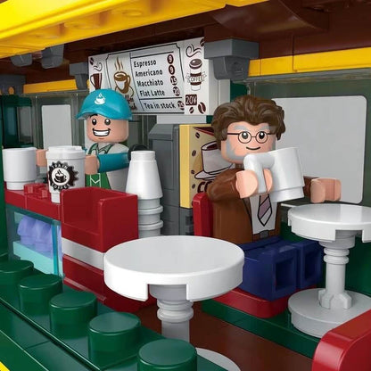 ZHEGAO DZ6002 Train Coffee House MINI Brick ZHEGAO